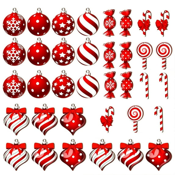 Christmas Tree Decorations Colorful Tree Decorations Lollipop Christmas Decorations Hanging Decorations Home./ Mint Christmas Tree Ornament Pendant 12Pc/24Pc/36Pc A