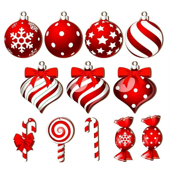 Christmas Tree Decorations Colorful Tree Decorations Lollipop Christmas Decorations Hanging Decorations Home./ Mint Christmas Tree Ornament Pendant 12Pc/24Pc/36Pc C