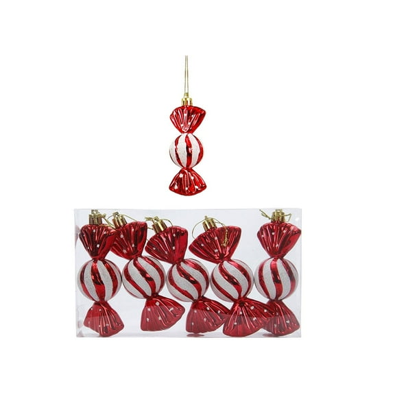 Christmas Tree Decorations Electroplating Shiny Christmas Candy Color Painted Ornaments Christmas Tree Ornaments for Christmas Season Christmas Tree Ornaments