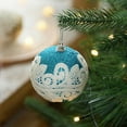 thumbnail image 1 of Christmas Tree Decorations, Fabric Covered 3.15" Blue & White Christmas Ball Ornaments, Hanging Tree Pendants for Holiday, Wedding & Party Decor – 80mm Colorful Hanging Decorations, 1 of 5