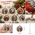 thumbnail image 1 of Christmas Tree Decorations Featuring 3-Inch Flat Cardinal Design, Rustic Christmas Decor for Tree & Wall Display, Holiday Ornament & Home Gift, 1 of 6