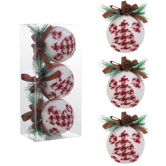 Christmas Tree Decorations Foam Balls, Christmas Balls, Pine Needles, Pine Cones, Plaid Bags, Christmas Tree Decoration Pendants Christmas Tree Ornaments