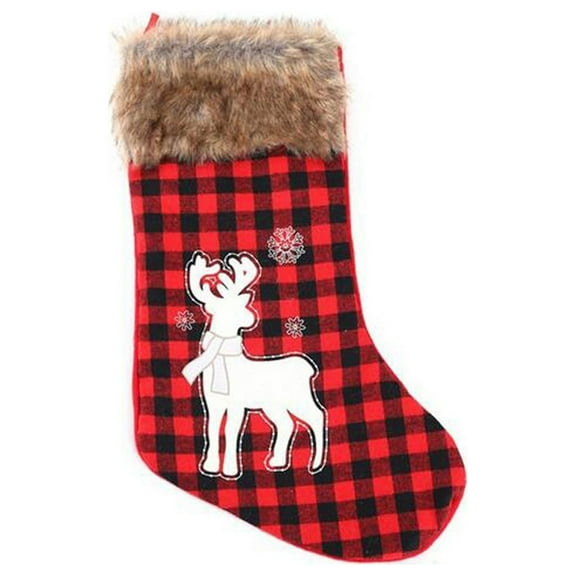 Christmas Tree Decorations, Hwkond Fashion Christmas Black Red Plaid Socks Gift Bag Christmas Tree DecorationsUp to 60% Off Clearance Sale