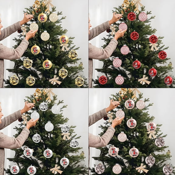 Christmas Tree Decorations Indoor, Christmas Ball 8cm/9pcs Boxed Colorful Alien Decorative Ball Christmas Decoration Pendant SetChristmas Ornaments Balls Silver