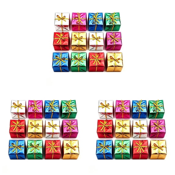 Christmas Tree Decorations Mini Presents For Crafts Miniature Box Ornaments Hanging Tiny Wrapped Presents For Xmas Party Decor