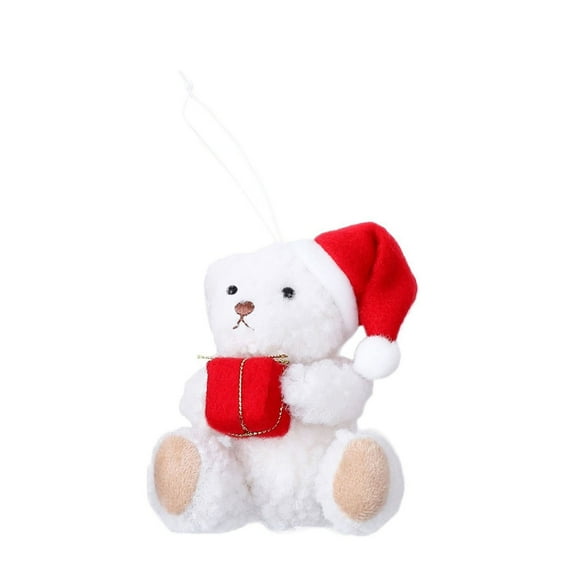 Christmas Tree Decorations Plush Bear Pendant Desktop Pendant Lovely Ornaments For Home Party Indoor Outdoor Use