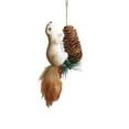 thumbnail image 1 of Christmas Tree Decorations, Squirrel Ornaments, Mini Hanging Lifelike Squirrel Figurines with Pine Cones, Foam Material, Brown Color, 5-9 Inch, Cute forest Animals Holiday Decor, 1 of 7