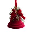 thumbnail image 1 of Christmas Tree Decorations with Velvet Finish and Gold Pinecone Accent, Festive Red Bow and Faux Pine Sprigs for Holiday Mantel Display and Living Room Accent, Elegant Seasonal, 1 of 4