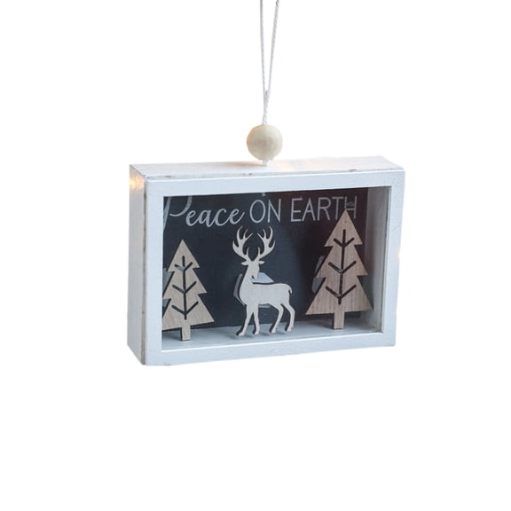 Christmas Tree Decorations Wooden Hanging Ornament Multicolor Wooden for Desktop Decorative Arrangement