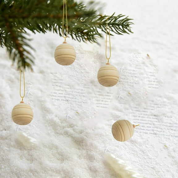 Christmas Tree Decorations, Wooden Ornaments, Christmas Decorations Wooden Small Pendants for Indoor and Outdoor Home Decor, Three A Pack, Red