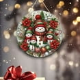 thumbnail image 1 of Christmas Tree Decorative Christmas Round Shaped Snowman with Hat Ornaments, Christmas Home Decor And Window Hanging Decorations 7.87 Inch Multicolor, 1 of 5