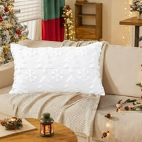 Christmas Tree Decorative Throw Pillow Covers 20x12" Christmas Tree Snowflake Pillow Cases Cushion Covers for Couch Sofa Bed
