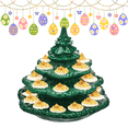 thumbnail image 1 of Christmas Tree Deviled Egg Holder | 8 Inch Christmas Trees Deviled Egg Platter | 26 Hole Cute Tree Devileds Eggs Tray Serving Plates for Parties | 4 Tier Trees Devileds Eggs Storage Container Carrier, 1 of 9