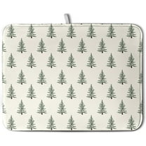 Christmas Tree Dish Drying Mat Winter Xmas Holiday Drying Mats Microfiber Absorbent Dishes Drying Pad Reusable Washable Kitchen Countertop Protector Dish Drainer Rack Mat 18x24 Inch