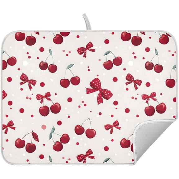 Christmas Tree Dish Drying Mat for Kitchen, 16x18 Microfiber Mat Absorbent Reversible