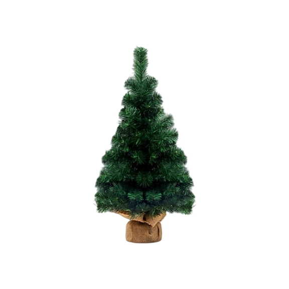 Christmas Tree Display Artificial Miniature Pine Christmas Tree with Linen Base Perfect for Christmas Decoration