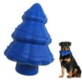 thumbnail image 1 of Christmas Tree Dog Chew Toys with Squeaky Sounds, Durable Bulge Design for Small Medium Large Breed Puppies, Indoor Outdoor Play Training, Blue, 1 of 5