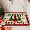thumbnail image 1 of Christmas Tree Doormat for Front Door, Holiday Welcome Mat with Non-Slip Backing, Durable Polyester Material for Indoor and Outdoor Use, Festive Decoration for Home Entrance, 1 of 6