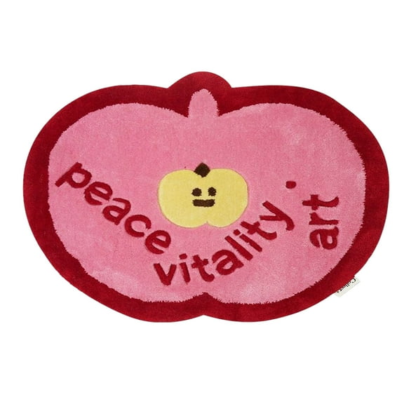 Christmas Tree Doormat Non-Slip Entryway Rug, Polyester Absorbent Floor Mat for Bathroom and Kitchen, Festive Holiday Decor, Red Geometric Print, Easy Clean Home Decor