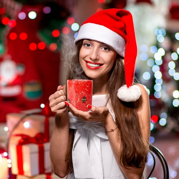 Christmas Tree Double Old Fashion Glass , Polka Dot - Whiskey & Bourbon Glasses for Festive Entertaining, Old-Fashioned & Rocks Glasses for Holiday Drinks