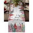 thumbnail image 1 of Christmas Tree Dresser Scarf Farmhouse, Dining Table Decorations for Wedding/Parties, Xmas Trees Snowflake Winter Table Runner 108 Inches Long for Kitchen Dining, 13 x 108 In, 1 of 9