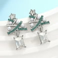 thumbnail image 1 of Christmas Tree Earrings for Women Dangle Drop Rhinestone Alloy Party Holiday Festive Jewelry Gift, 1 of 6