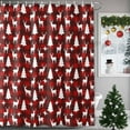 thumbnail image 1 of Christmas Tree Elk Red Buffalo Plaid Shower Curtain for Bathroom, Winter Snowflake Seamless Waterproof Shower Curtains Washable Quick Dry with Hooks Bathtub Curtains 72x72IN, 1 of 9