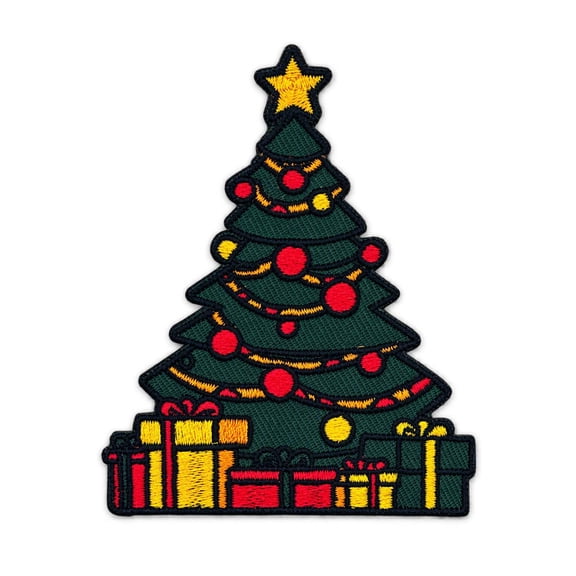 Christmas Tree Embroidered Iron-on Patch