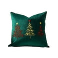 thumbnail image 1 of Christmas Tree Embroidered Pillow Cover 18x18 in – Flocked Decorative Cushion Case for Sofa, Bed, Living Room – Holiday Home Party Decor, 1 of 5