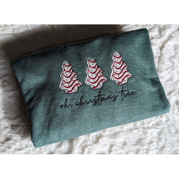 Christmas Tree Embroidered Sweatshirt