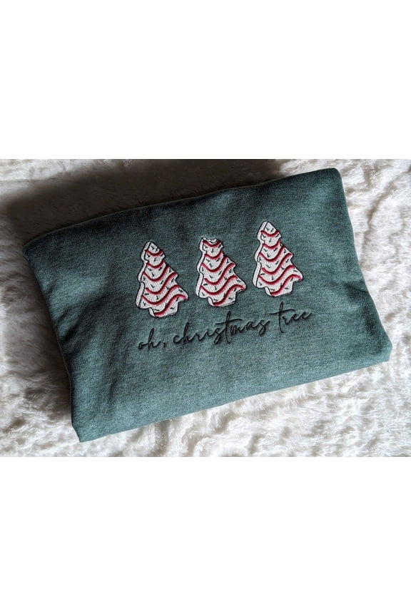 Christmas Tree Embroidered Sweatshirt