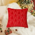 thumbnail image 1 of Christmas Tree Embroidery Throw Pillow Cover with Insert,17.7×17.7 Inch Soft Polyester Linen Cushion Case with Hidden Zipper,Festive Decor for Sofa Couch Bed Living Room Home Decor, 1 of 7