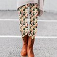 thumbnail image 1 of Christmas Tree Fall Polyester Ankle-Length Spandex Leggings for Women Yellow Women's Day Autumn And Winter Artistic Splash Printed Soft Stretchy Pants 3XL, 1 of 6
