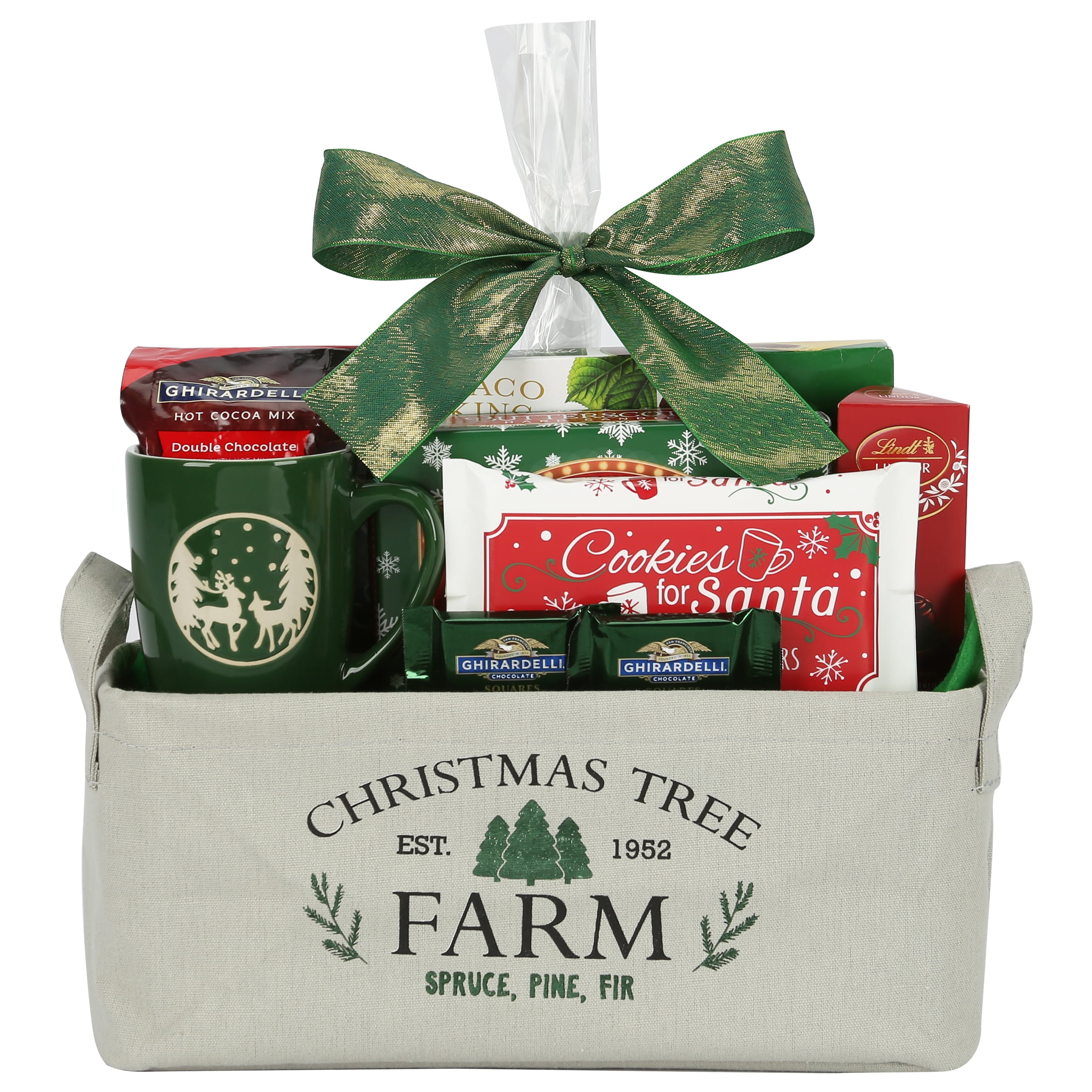 Christmas Tree Farm Gift Basket Tote by Houdini