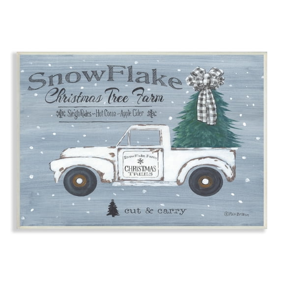 Christmas Tree Farm Rustic Weathered Truck Sign Inspirational Graphic Art Unframed Art Print Wall Art