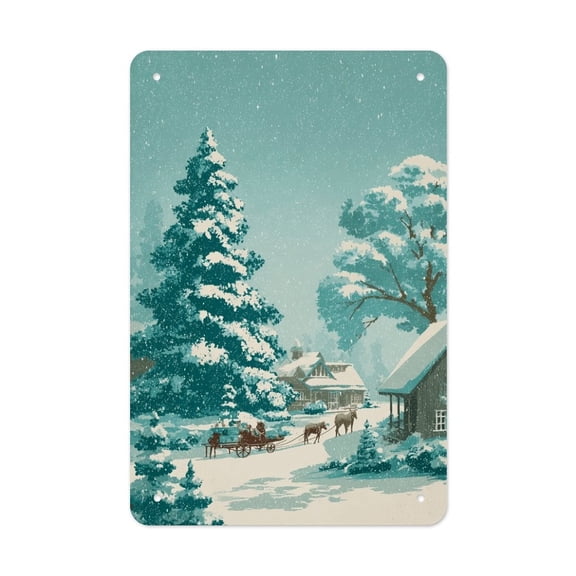 Christmas_Tree_Farm Vertical Tin Sign - Rust-Resistant Tinplate - Indoor & Outdoor