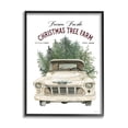 thumbnail image 1 of Christmas Tree Farm Vintage Car Holiday Signage Transportation Graphic Art Framed Art Print Wall Art, 1 of 5
