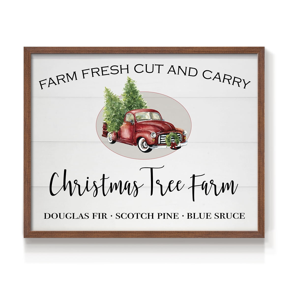 Christmas Tree Farm by Carol Robinson - Restickable Framed Giclée Print