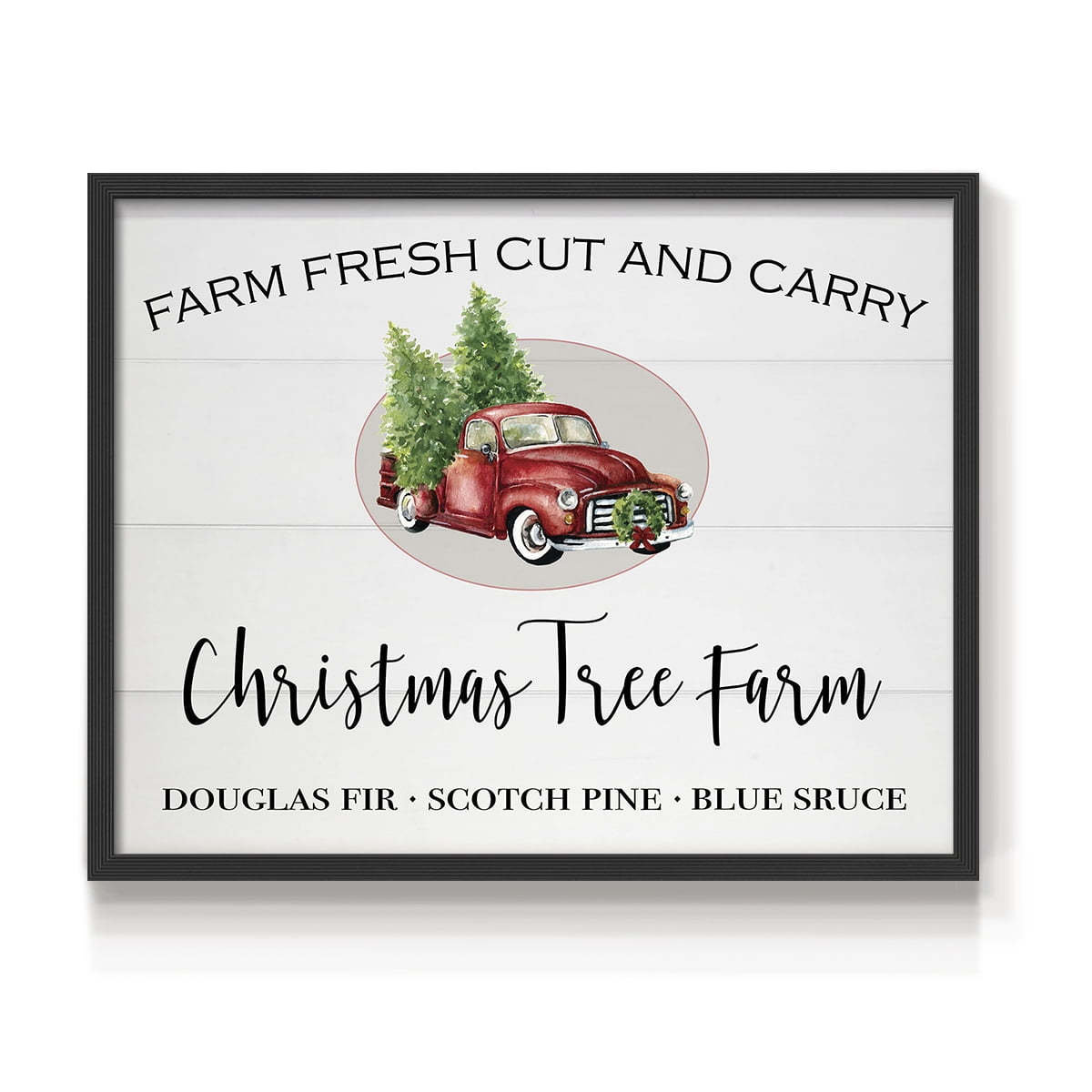 Christmas Tree Farm by Carol Robinson - Restickable Framed Giclée Print