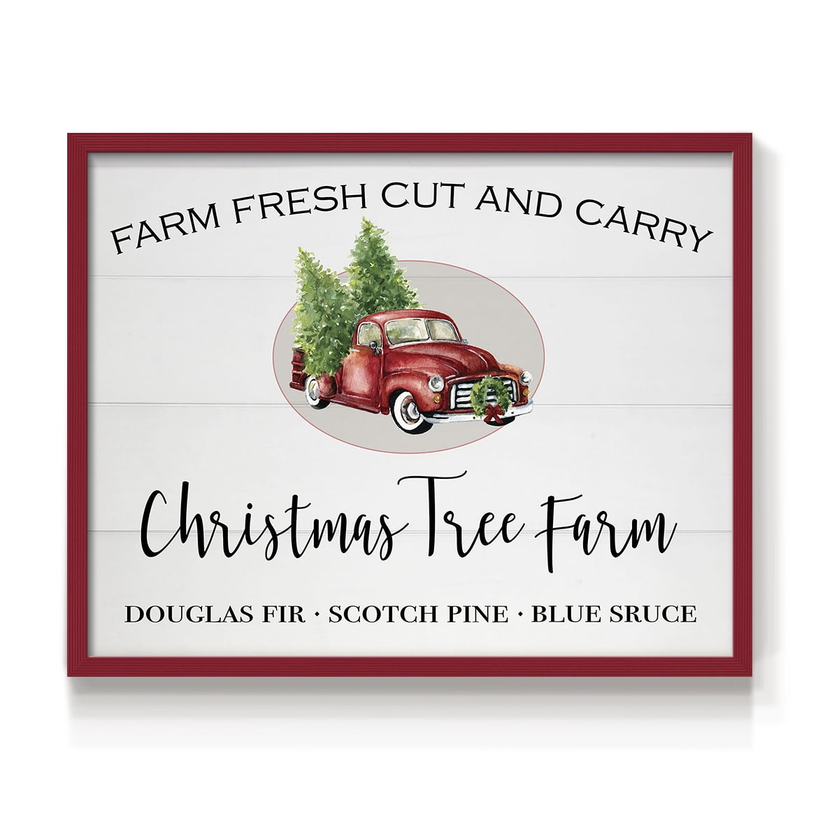 Christmas Tree Farm by Carol Robinson - Restickable Framed Giclée Print