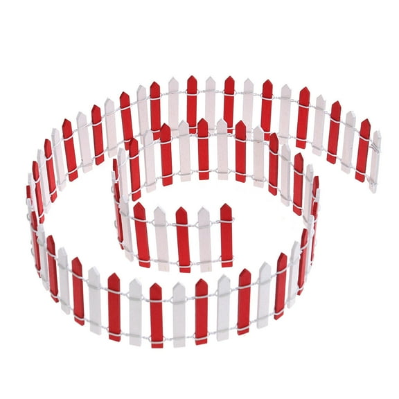 HOMEMAXS Assorted Color Mini Wood Fairy Garden Fence for Decoration Perfect for Christmas Tree and Mini Houses 10 Pieces