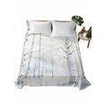 thumbnail image 1 of Christmas Tree Flat Sheet Only Twin Size, Soft Breathable Bed Top Sheets for Mattress, White Xmas Snowflake Watercolor Luxury Bedding Flat Sheets for Home Hotel Bedroom Bed Protection, 1 of 9