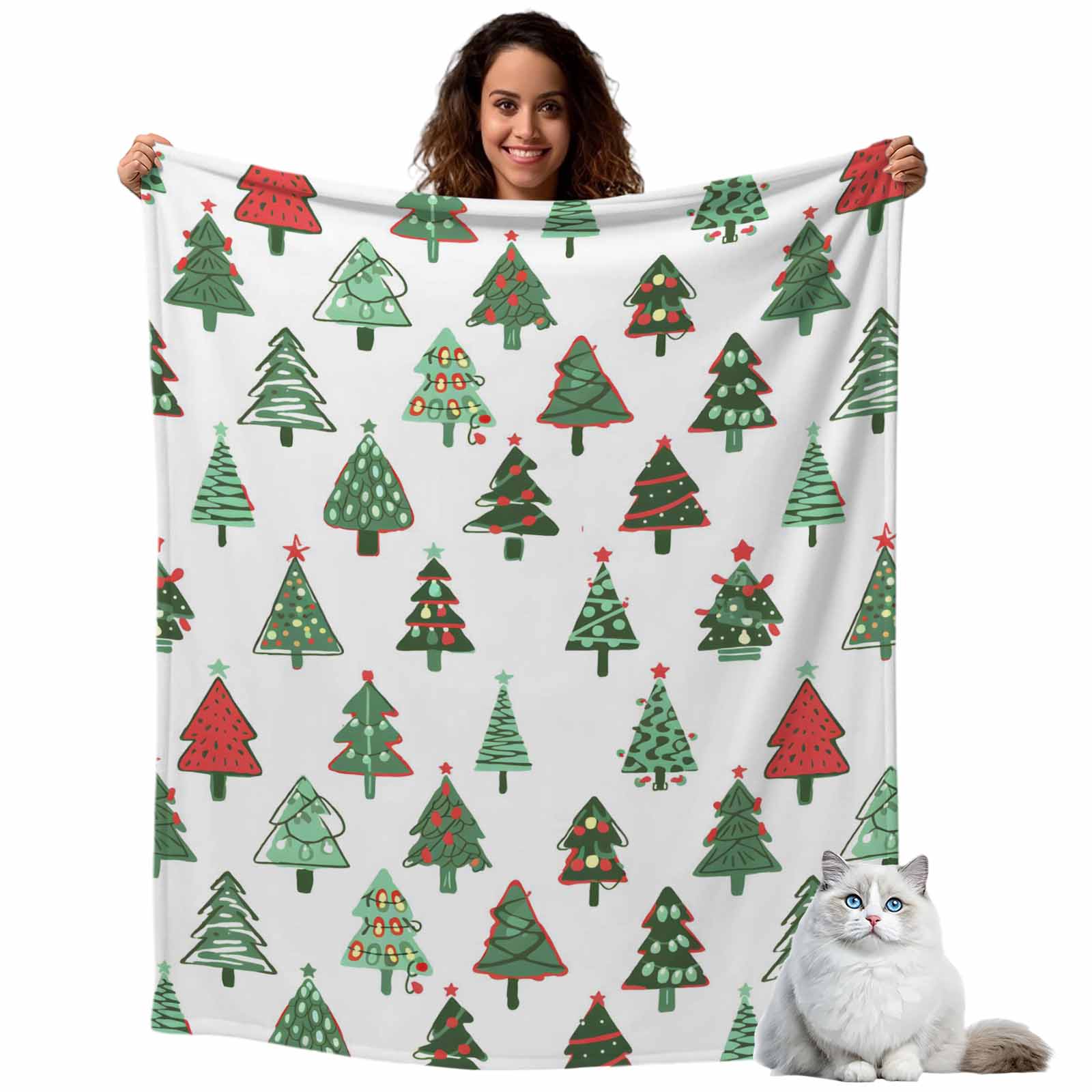 Christmas Tree Throw Blanketnull