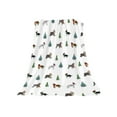 thumbnail image 1 of Christmas Tree Fleece Throw Blanket Soft Flannel Throw Gifts for Dog Lovers Plush Lightweight Warm Cozy Fleece Blanket for Bed Couch Sofa Travel Winter Decoration 50"X60", 1 of 5