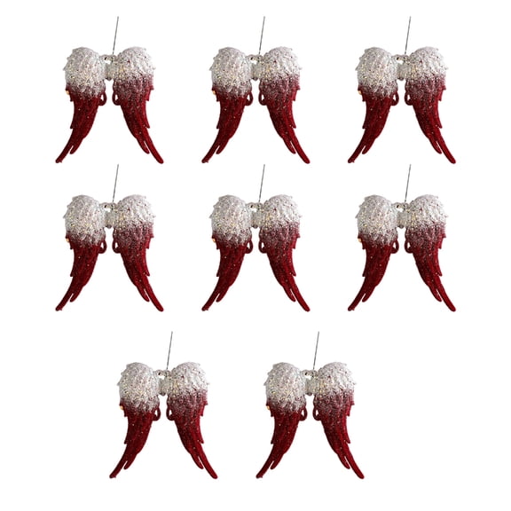 Christmas Tree Flocking Decoration Set Snowflake Star Reindeers Sequins