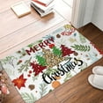 thumbnail image 1 of Christmas Tree Floor Mats, Non Slip Kitchen Mats, Holiday Bathroom Rugs with Anti Fatigue Cushion, Washable Polyester Christmas Decor 15.75x23.62 Inches, White, 1 of 7