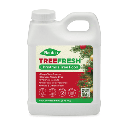 Christmas Tree Food and Preserver - Christmas Tree Preservative to Keep Tree Green and Fresh | Extends Tree Life and Reduces Needle Drop all Holiday Season | 8 fl oz Makes 8 Gallons Feed