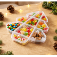thumbnail image 1 of Christmas Tree Form Divided Snack Storage Box, Transparent Plastic Multi‑Grid Container for Candies, Reusable Case for Holiday Treats & Present Packing (Christmas Tree), 1 of 7