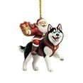 thumbnail image 1 of Christmas Tree Funny Santa Claus Decorations, Cute Dog Christmas Ornaments, 2D Acrylic Hanging Holiday Ornament Christmas Tree, Hanging Ornaments Christmas Decor Holiday Party Gifts, 1 of 6