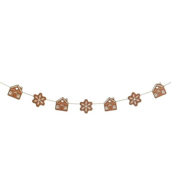 Christmas Tree Garland With Wood Beads,GreenTrees Holiday Banner,Home Decor,Christmas Party Gifts And Decor